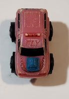 1987 Road Champs Ford Bronco Pink Micro Mini Die Cast Toy Car Vehicle