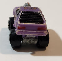 1987 Road Champs Mustang Purple Micro Mini Die Cast Toy Car Vehicle