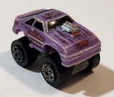 1987 Road Champs Mustang Purple Micro Mini Die Cast Toy Car Vehicle