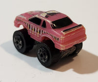 1987 Road Champs Ford Thunderbird Pink Micro Mini Die Cast Toy Car Vehicle