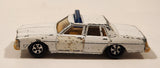 Vintage Warner Bro. ERTL Dukes of Hazzard 1980 Pontiac Bonneville Sheriff Police Cop White Die Cast Toy Car Vehicle