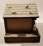 Vintage 1960s Japanese Swiss Chalet Winter Cottage Style Wooden House Windup Musical Jewelry Box