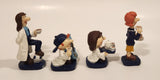 1995 Tetley Tea Head Gaffer, Teana, Sydney, and Clarence2 1/8" to 3 1/4" Resin Promotional Figurine Set of 4