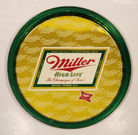 Vintage Miller High Life The Champagne of Beers Gold and Green Metal Beverage Serving Tray