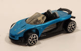 2002 Hot Wheels Lotus Elise 340R Metallic Satin Blue Die Cast Toy Car Vehicle