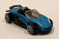 2002 Hot Wheels Lotus Elise 340R Metallic Satin Blue Die Cast Toy Car Vehicle