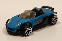 2002 Hot Wheels Lotus Elise 340R Metallic Satin Blue Die Cast Toy Car Vehicle