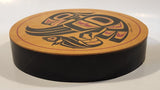 Vintage Clarence A. Wells Salmon and Spirit Bird Themed 10 1/2" Bent Wood Aboriginal Drum Art