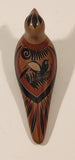 Vintage Mexican Tonala Dove Bird Hand Painted Ceramic Pottery Ornament