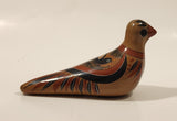 Vintage Mexican Tonala Dove Bird Hand Painted Ceramic Pottery Ornament