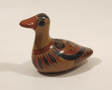 Vintage Mexican Tonala Duck Bird Hand Painted Ceramic Pottery Ornament