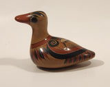 Vintage Mexican Tonala Duck Bird Hand Painted Ceramic Pottery Ornament