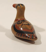 Vintage Mexican Tonala Duck Bird Hand Painted Ceramic Pottery Ornament