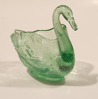 Antique Fenton Uranium Glass Swan Dish