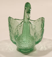 Antique Fenton Uranium Glass Swan Dish