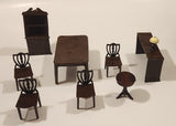 Vintage 1940s Dulev Dining Room Furniture Miniature Plastic Dollhouse Toys