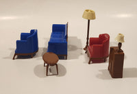 Vintage Reliable Products Living Room Furniture Miniature Plastic Dollhouse Toys