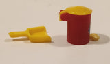 Vintage Renewal Dollhouse Miniature Dust Pan and Garbage Can Plastic Toys