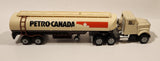 Vintage Majorette Petro Canada Gas Oil Fuel Tanker Semi Tractor and Trailer White Die Cast Toy Vehicle