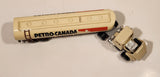 Vintage Majorette Petro Canada Gas Oil Fuel Tanker Semi Tractor and Trailer White Die Cast Toy Vehicle