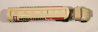 Vintage Majorette Petro Canada Gas Oil Fuel Tanker Semi Tractor and Trailer White Die Cast Toy Vehicle