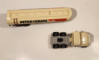 Vintage Majorette Petro Canada Gas Oil Fuel Tanker Semi Tractor and Trailer White Die Cast Toy Vehicle