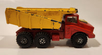 Vintage 1973 Lesney Matchbox Super Kings K-4 Big Tipper Dump Truck Red and Yellow Die Cast Toy Vehicle