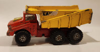Vintage 1973 Lesney Matchbox Super Kings K-4 Big Tipper Dump Truck Red and Yellow Die Cast Toy Vehicle