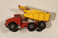 Vintage 1973 Lesney Matchbox Super Kings K-4 Big Tipper Dump Truck Red and Yellow Die Cast Toy Vehicle
