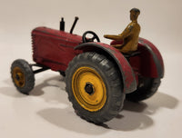 Vintage Meccano Dinky Toys Massey Harris Tractor Red Die Cast Farm Machinery Toy Vehicle