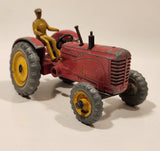 Vintage Meccano Dinky Toys Massey Harris Tractor Red Die Cast Farm Machinery Toy Vehicle