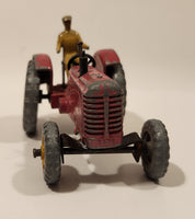 Vintage Meccano Dinky Toys Massey Harris Tractor Red Die Cast Farm Machinery Toy Vehicle