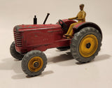 Vintage Meccano Dinky Toys Massey Harris Tractor Red Die Cast Farm Machinery Toy Vehicle