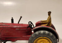 Vintage Meccano Dinky Toys Massey Harris Tractor Red Die Cast Farm Machinery Toy Vehicle