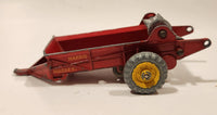 Vintage Meccano Dinky Toys 321 Massey Harris Manure Spreader Red Die Cast Farm Machinery Toy Vehicle