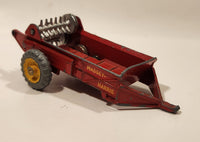 Vintage Meccano Dinky Toys 321 Massey Harris Manure Spreader Red Die Cast Farm Machinery Toy Vehicle