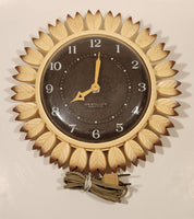 Vintage Westclox Electric Posey Flower 9 1/2" Electric Wall Clock