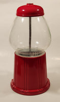 Red Metal and Glass Dome 11" Tall Gumball Machine Dispenser