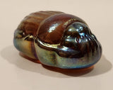 Robert Held Egyptian Scarab Beetle Iridescent Art Glass Paperweight Not Signed