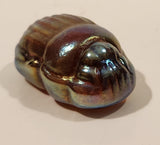 Robert Held Egyptian Scarab Beetle Iridescent Art Glass Paperweight Not Signed