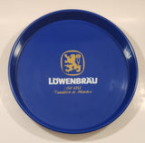 Vintage Lowenbrau Beer Blue 13" Metal Beverage Serving Tray