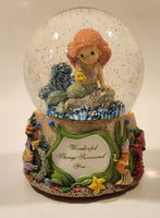 2013 Precious Moments Disney Show Case Collection The Little Mermaid Wonderful Things Surround You 5 1/2" Resin Wind Up Musical Snow Globe