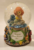 2013 Precious Moments Disney Show Case Collection The Little Mermaid Wonderful Things Surround You 5 1/2" Resin Wind Up Musical Snow Globe