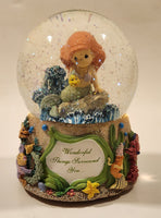 2013 Precious Moments Disney Show Case Collection The Little Mermaid Wonderful Things Surround You 5 1/2" Resin Wind Up Musical Snow Globe