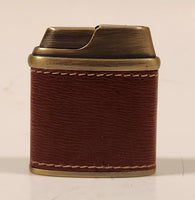 Sky Honest Brown Leather Covered Gas Lighter