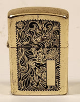 Samen Ornate 19th Century Theme Engraved Zippo Style Lighter