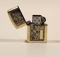 Samen Ornate 19th Century Theme Engraved Zippo Style Lighter