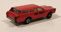 Yatming No. 1015 Ford Station Wagon Fire Department Red Die Cast Toy Car Vehicle