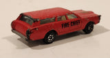 Yatming No. 1015 Ford Station Wagon Fire Department Red Die Cast Toy Car Vehicle