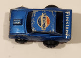 Vintage Seca Lightning Fast Style No. 9057 Pepsi Firestone Blue Pull Back Friction Die Cast Toy Car Vehicle